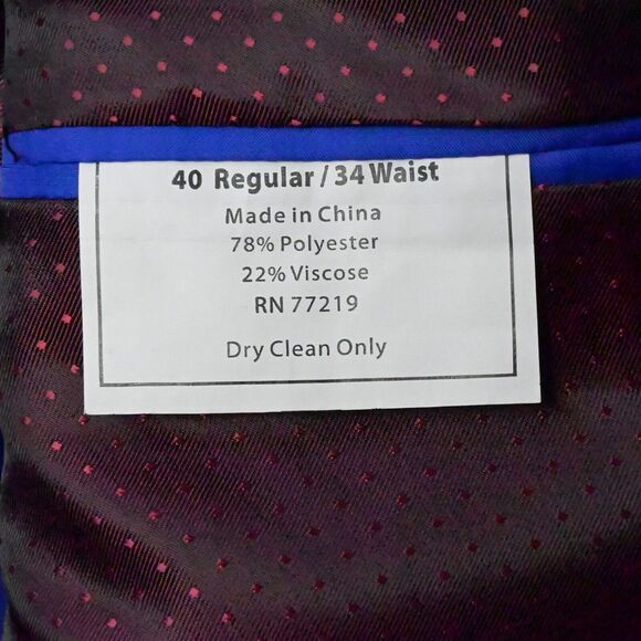 Altamonda 40R Gray Check Double Breasted Peak Lapel Mens Suit Jacket Sport Coat - Picture 5 of 12